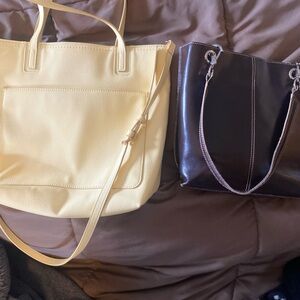 LC Lauren Conrad Cream Tote Bag